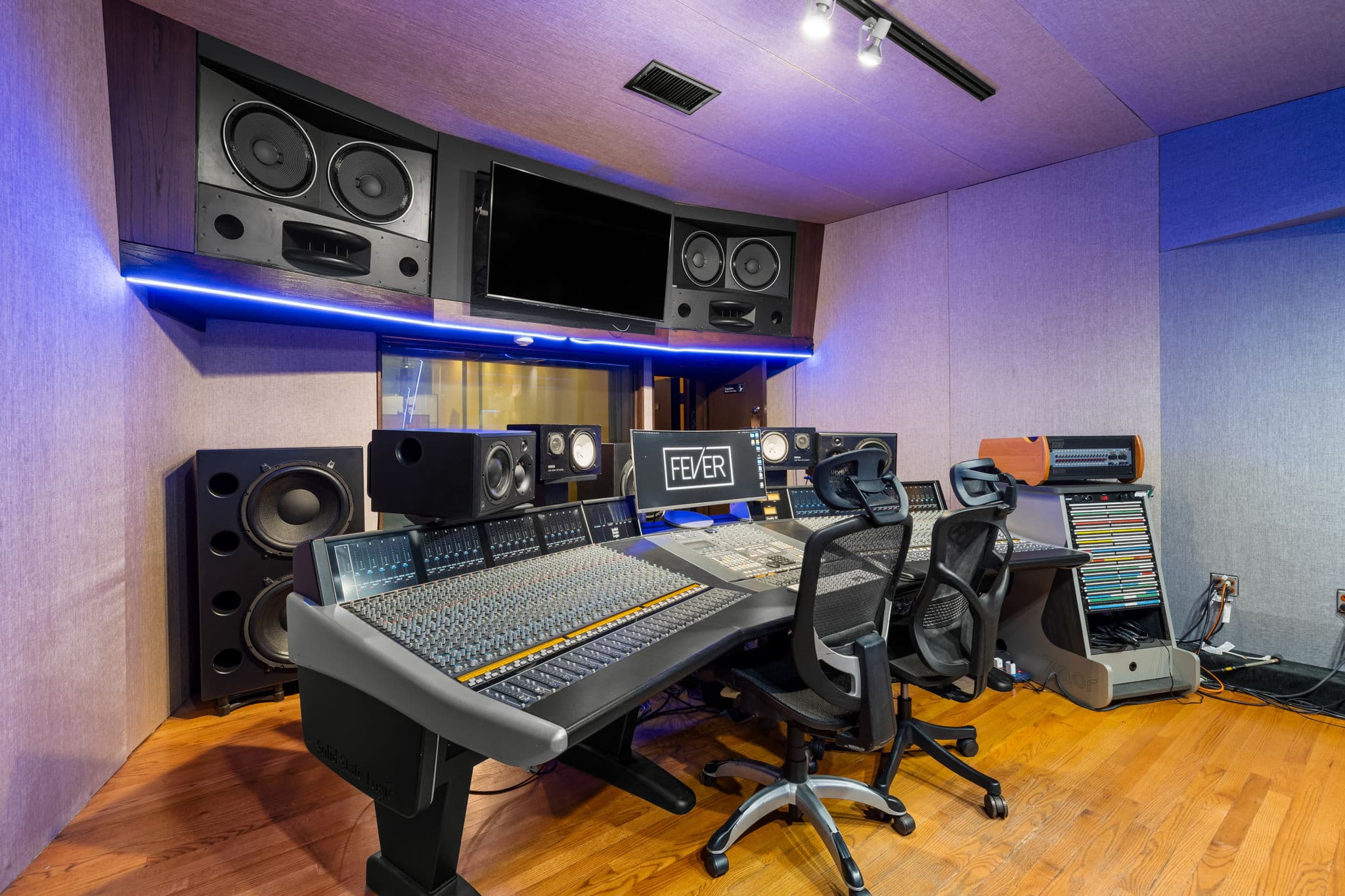 Recording studio interior for Clear Lake Recording Studios